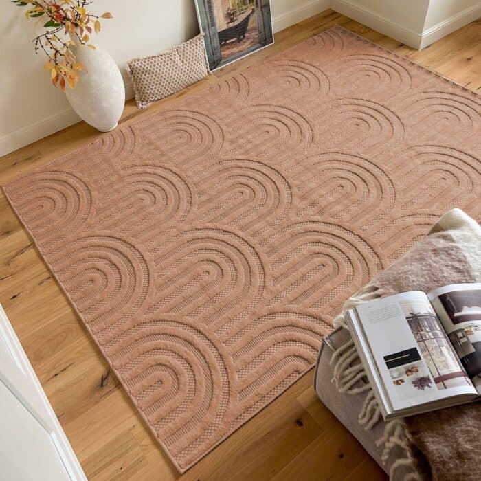 TAPIS 80X150 CM EN POLYPROPYLÈNE - BEIGE - Image 2