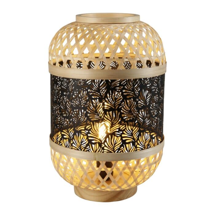 LAMPE DE TABLE EN BAMBOU - NOIR - Image 2
