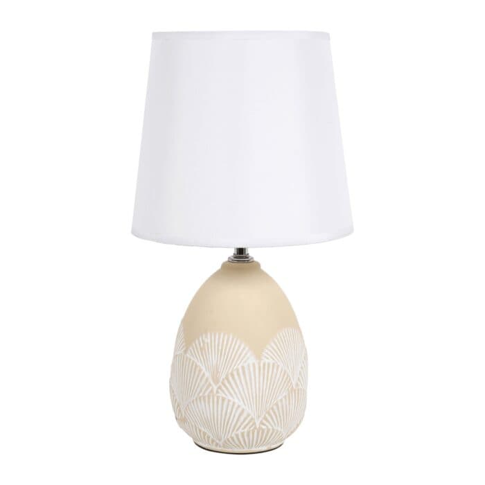 LAMPE DE TABLE EN CÉRAMIQUE - NUDE ET BLANC - Image 2