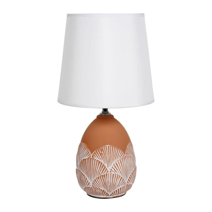 LAMPE DE TABLE EN CÉRAMIQUE - TERRACOTTA ET BLANC - Image 2