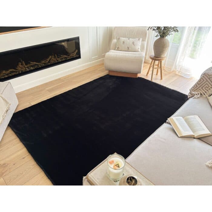 TAPIS RECTANGULAIRE - NOIR - Image 2