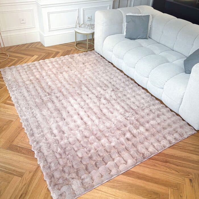 TAPIS 120X160 CM EN POLYPROPYLÈNE - ROSE - Image 2