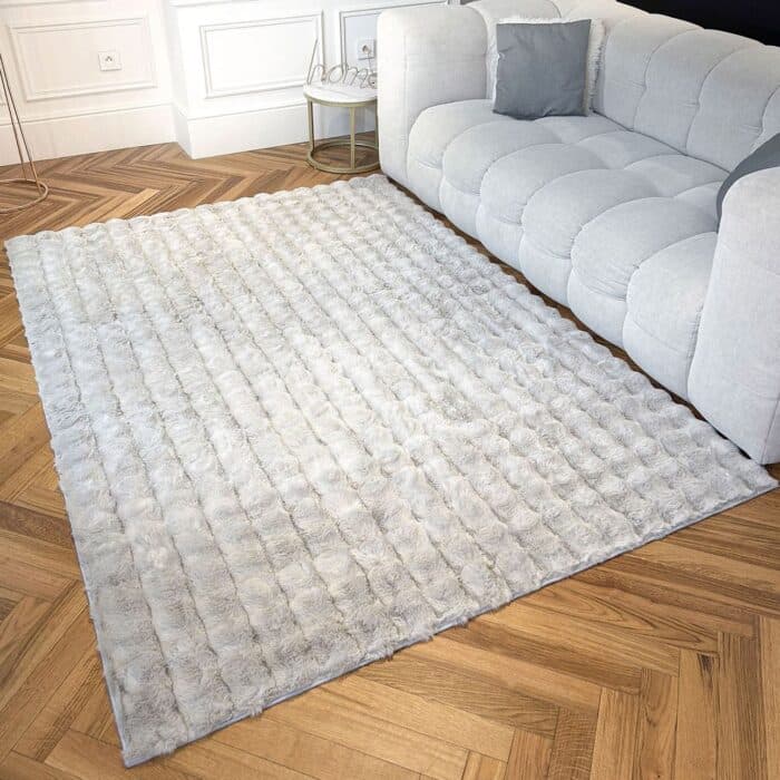 TAPIS 120X160 CM EN POLYPROPYLÈNE - GRIS - Image 2