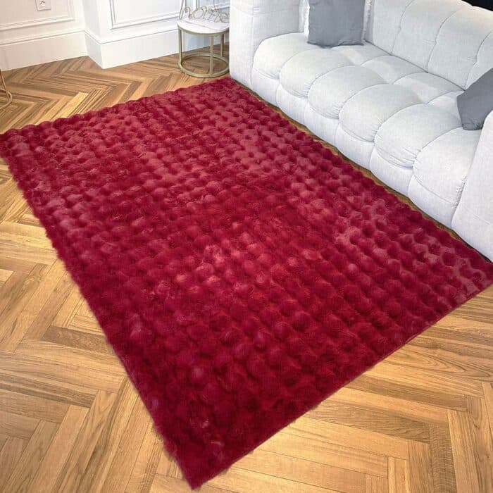 TAPIS 120X160 CM EN POLYPROPYLÈNE - ROUGE - Image 2