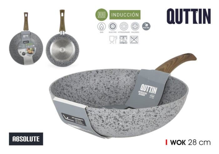 WOK ANTIADHÉSIF 28 CM - NOIR - Image 2