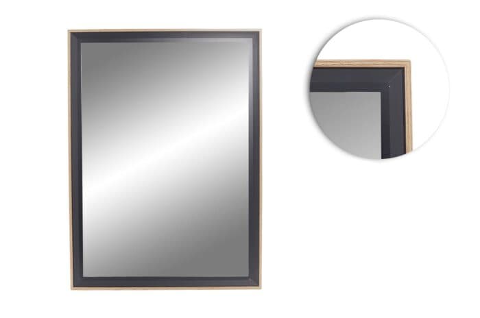 MIROIR À SUSPENDRE NOIR 45X55X1,5 CM - Image 2