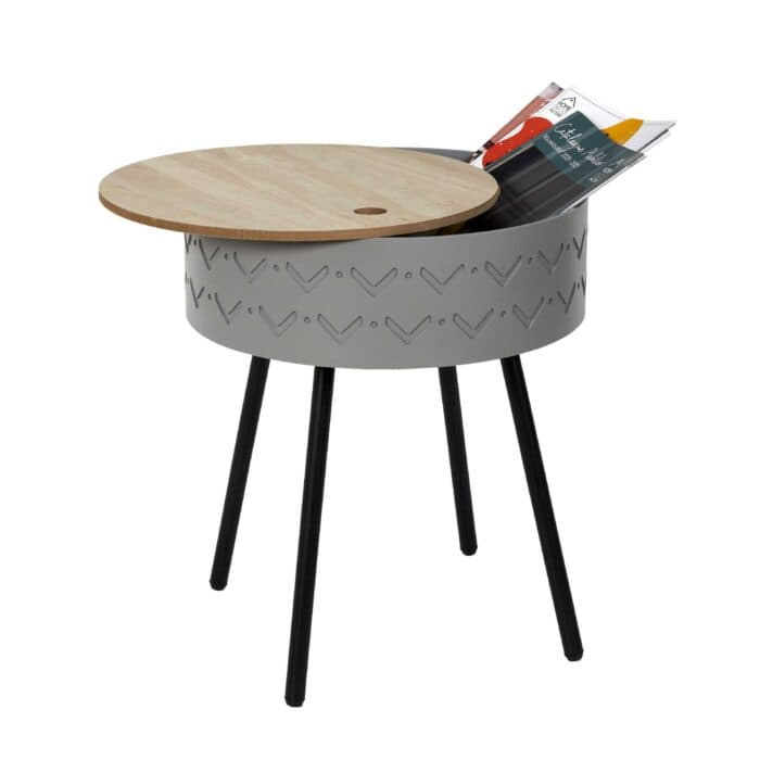 TABLE COFFRE EUGENIE - GRIS - Image 2