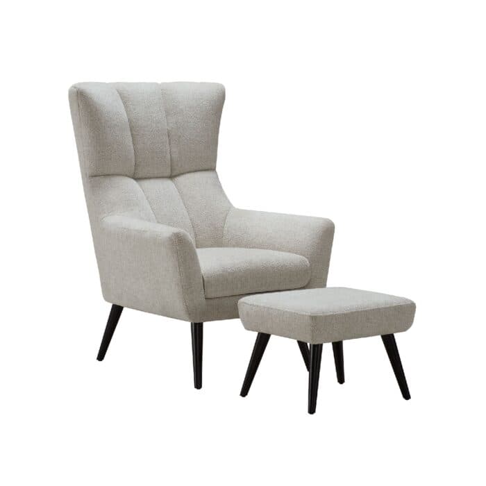 FAUTEUIL + REPOSE PIED -  GRIS CLAIR - Image 2