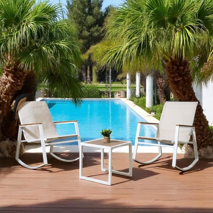 SALON A BASCULE 2 FAUTEUIL + 1 TABLE BASSE - Image 2