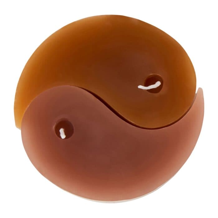 BOUGIE PARFUMÉE YING YANG - OR ET MARRON - Image 2