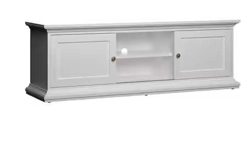 MEUBLE TV 2 PORTES - BLANC - Image 2