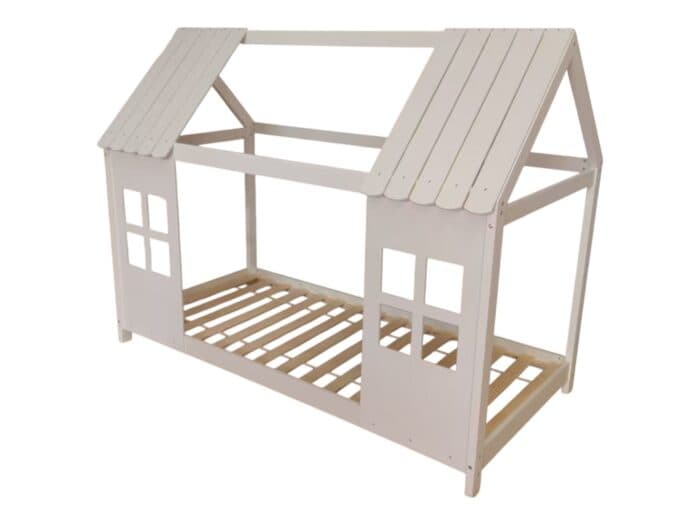 LIT CABANE 90X190 - BLANC ( AVEC SOMMIER ) - Image 2