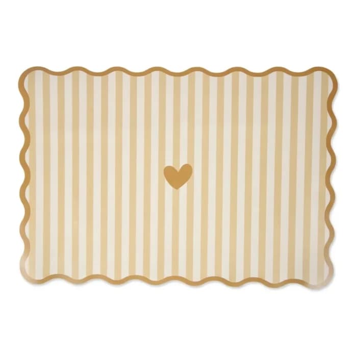 SET DE TABLE EN PLASTIQUE - BEIGE - Image 1