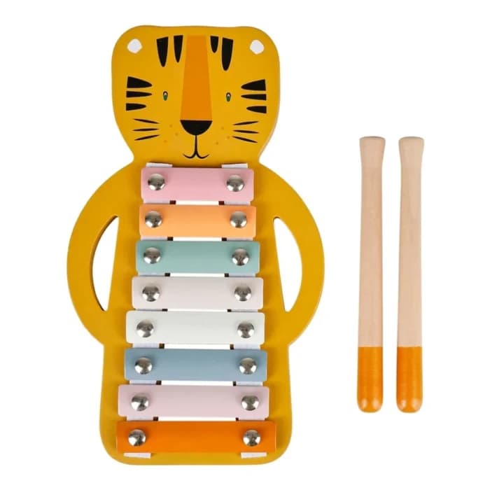 XYLOPHONE MOTIF TIGRE EN BOIS - Image 1