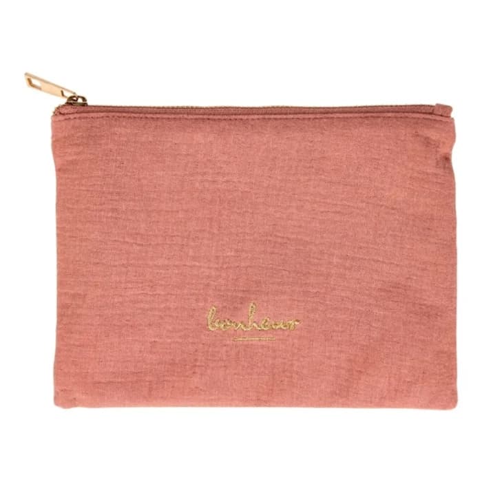 POCHETTE AMOUR EN GAZE DE COTON - ROSE - Image 1
