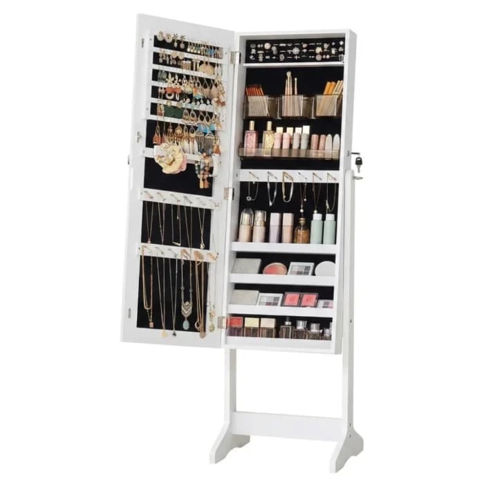 ARMOIRE À BIJOUX SUR PIED - BLANC - Image 1