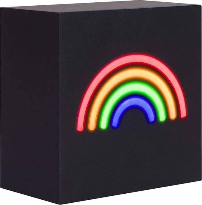 CAISSON BOIS NOIR NEON RAINBOW - Image 2