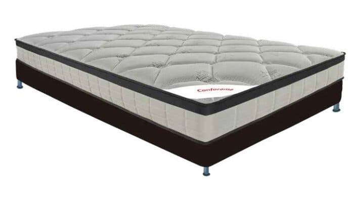 PACK MATELAS 160 X 200 CM  + SOMMIER + PIEDS - Image 2