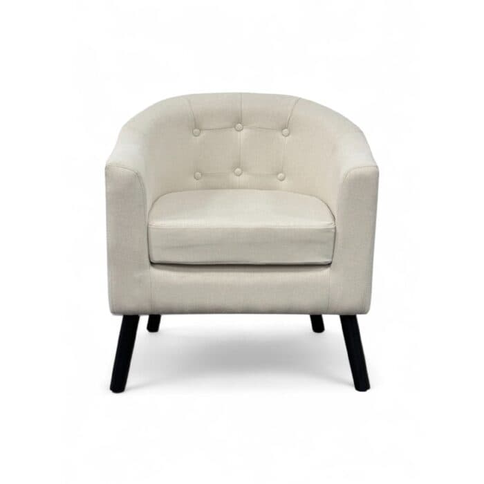 FAUTEUIL CLUB TISSU EFFET FEUTRINE - BEIGE - Image 2
