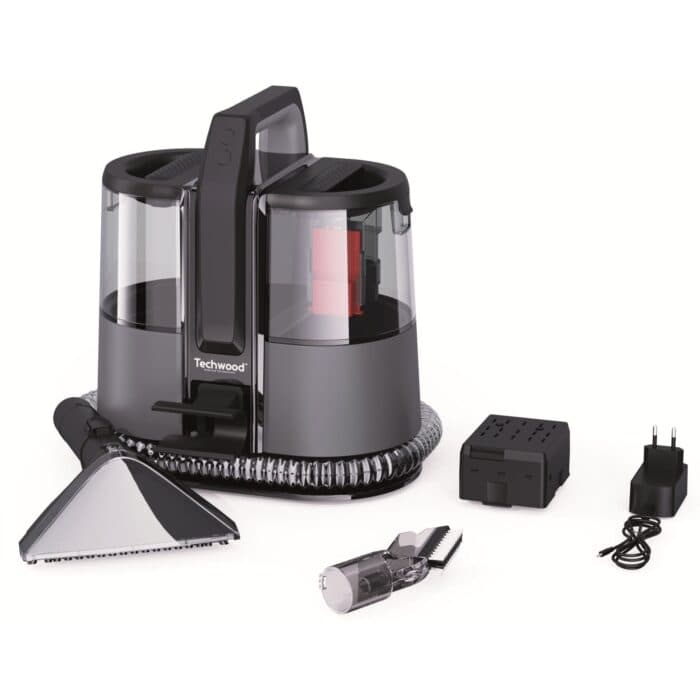 ASPIRATEUR INJECTEUR EXTRACTEUR SANS FIL - NOIR &amp; GRIS - TECHWOOD - Image 2