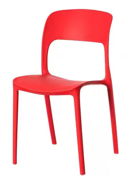 CHAISE PLASTIQUE ROUGE - Image 2