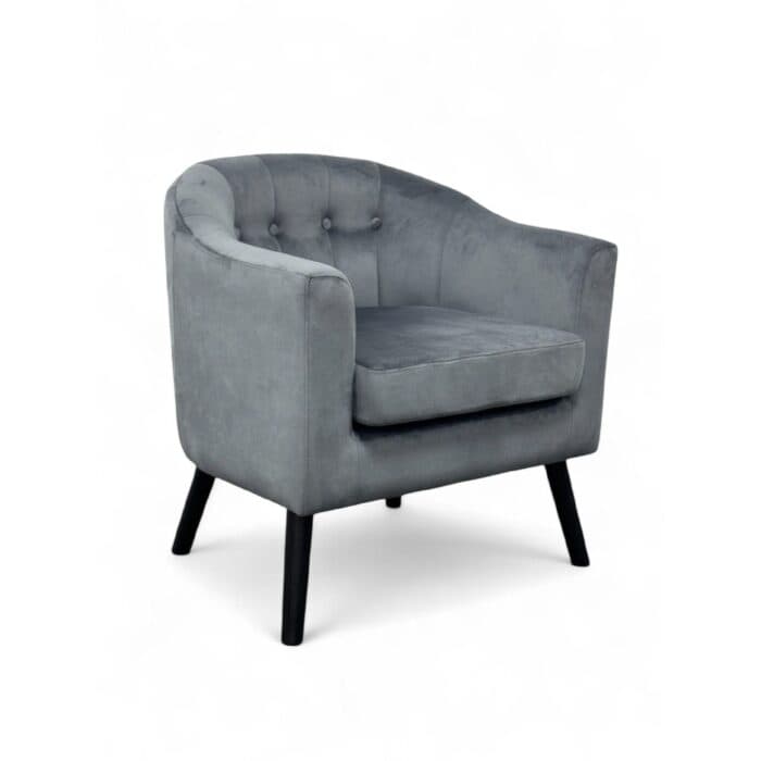 FAUTEUIL CLUB EN TISSU - GRIS - Image 2