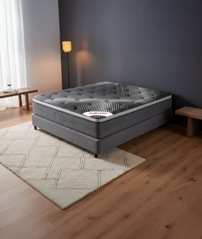 MATELAS RESSORT + SOMMIER 160 X 200 CM - CONFORT + - Image 2