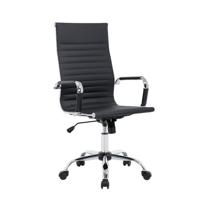 FAUTEUIL DE BUREAU REVÊTEMENT PVC - NOIR - Image 2