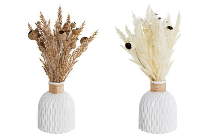 BOUQUET FLEURS ARTIFICIELLES AVEC VASE - Image 2