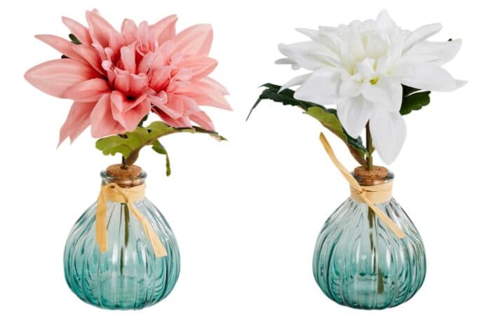 FLEUR ARTIFICIELLE AVEC VASE - Image 2