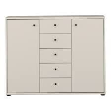 COMMODE 2 PORTES 5 TIROIRS - SABLE - Image 2