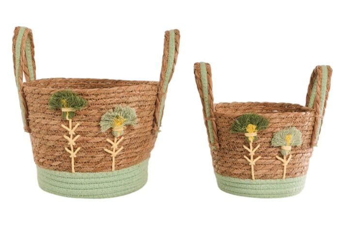 PANIER NATUREL ET VERT TAILLE S - Image 2