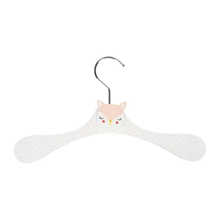 LOT DE 3 CINTRES ROSE MOTIF BICHE - Image 2