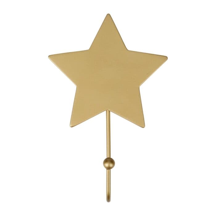 PATÈRE EN BOIS FORME ÉTOILE - DORÉ - Image 2