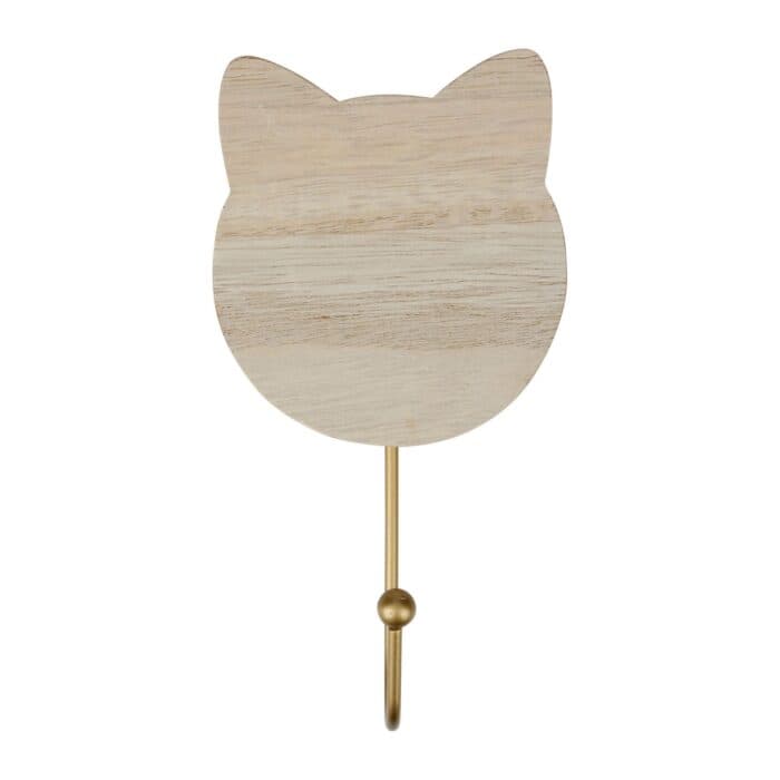 PATÈRE EN BOIS MOTIF CHAT - NATUREL - Image 2