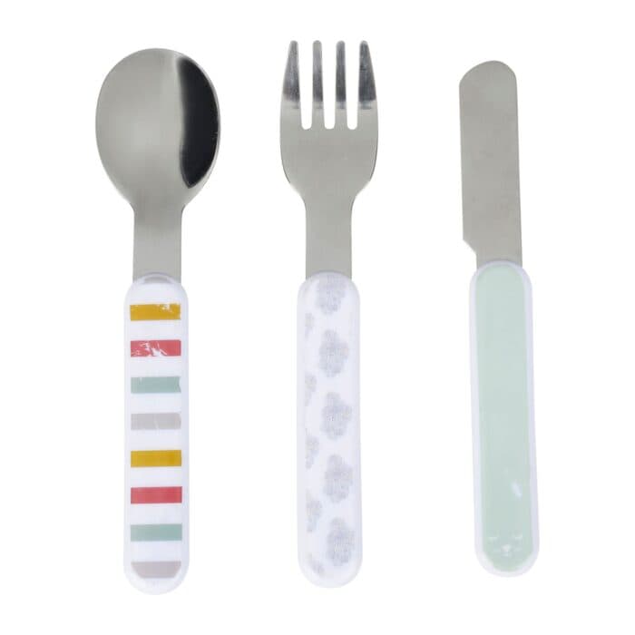 SET COUVERTS ENFANT EN PLASTIQUE ET INOX - Image 2