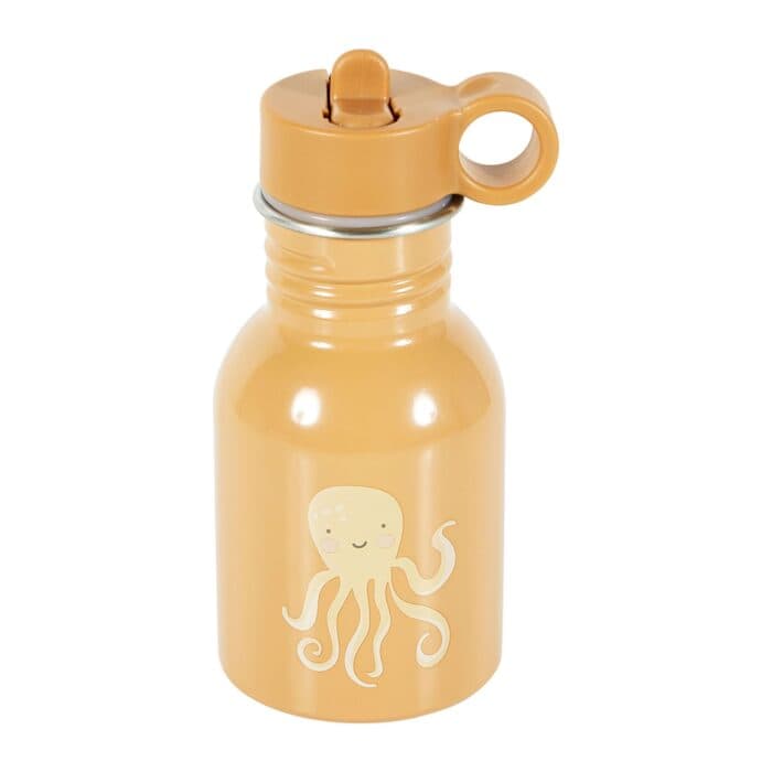 GOURDE ENFANT 350ML EN MÉTAL MOTIF PIEUVRE - MARRON - Image 2