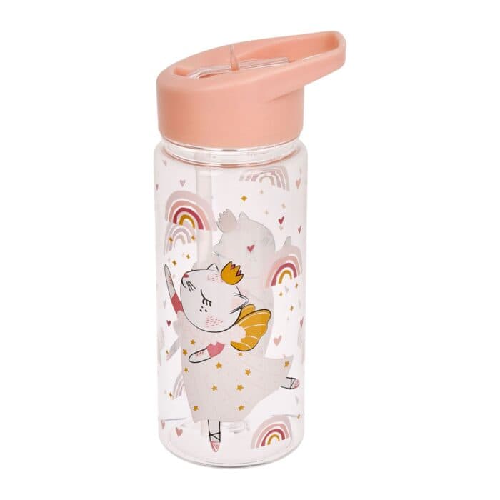 GOURDE ENFANT EN PLASTIQUE MOTIF CHAT - ROSE - Image 2