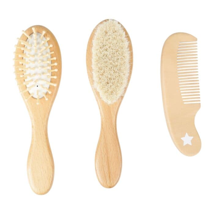SET DE BROSSES EN BOIS POILS NATURELS - Image 2