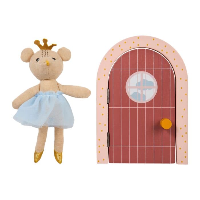 JOUET PETITE SOURIS AVEC PORTE EN BOIS - Image 2