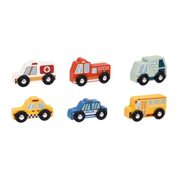 LOT DE 6 VOITURES EN BOIS - Image 2