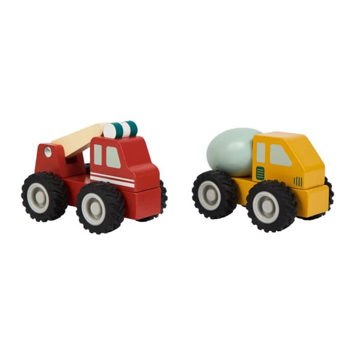 CAMION DE POMPIER EN BOIS - ROUGE - Image 2