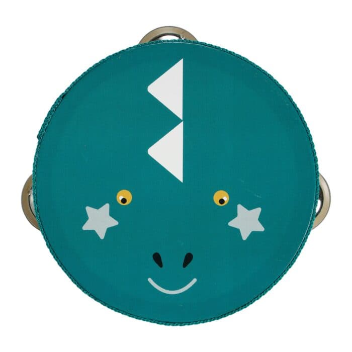 TAMBOURIN MOTIF DINOSAURE EN BOIS - Image 2