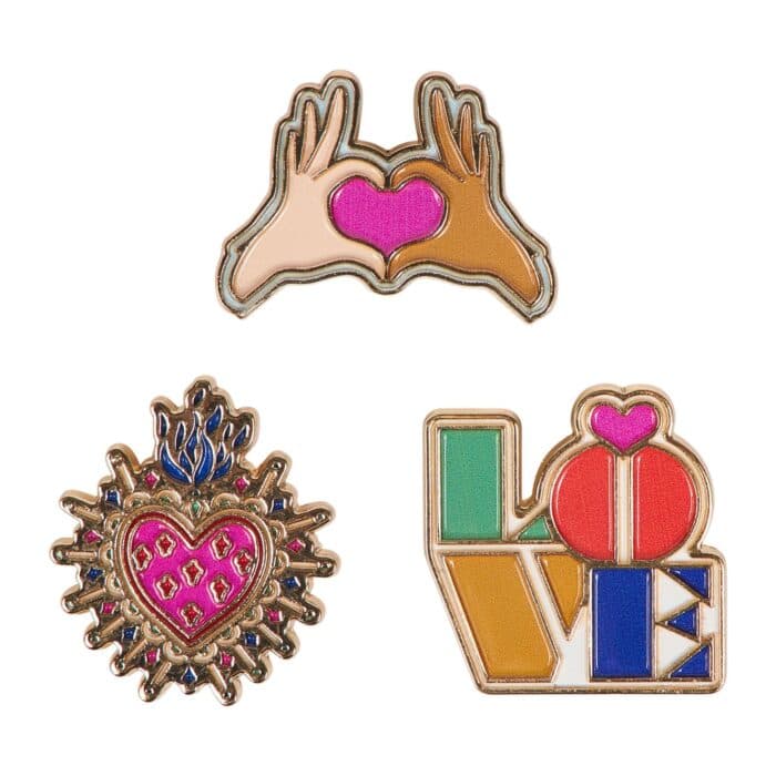 SET DE 3 BROCHES COULEURS ASSORTIES - Image 2