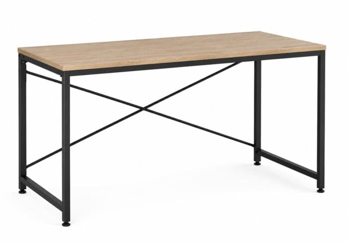 BUREAU - CHÊNE MODERN OAK ET MÉTAL NOIR L120 CM - Image 2