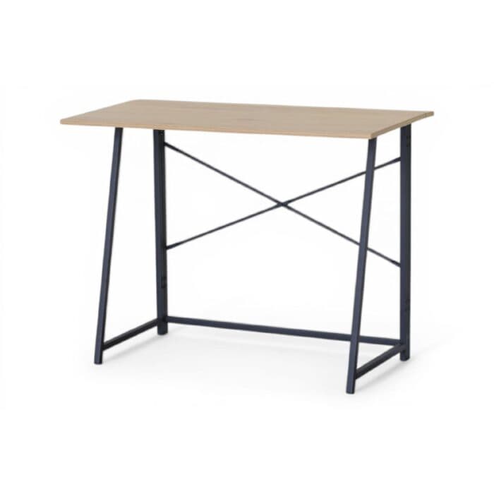 BUREAU  - CHÊNE ET MÉTAL NOIR L100 CM - Image 2