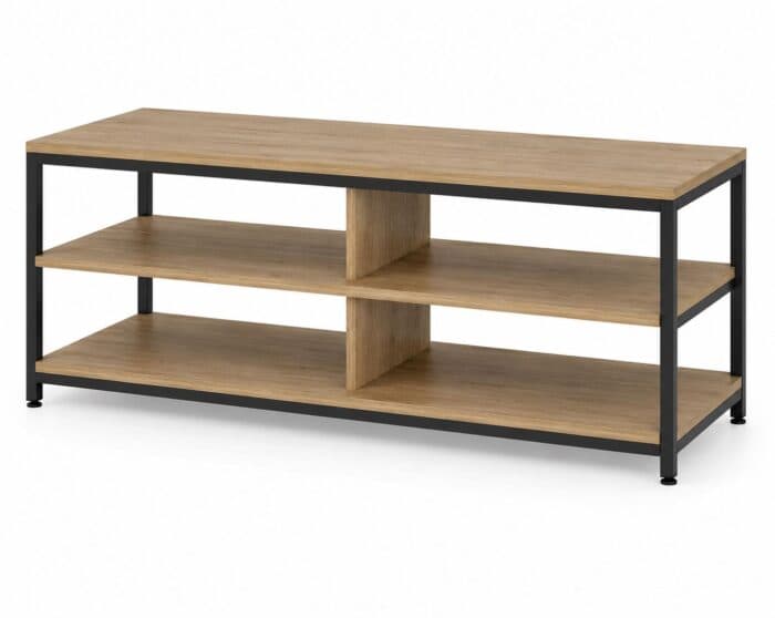 MEUBLE TV - CHÊNE MODERN OAK ET MÉTAL NOIR - Image 2