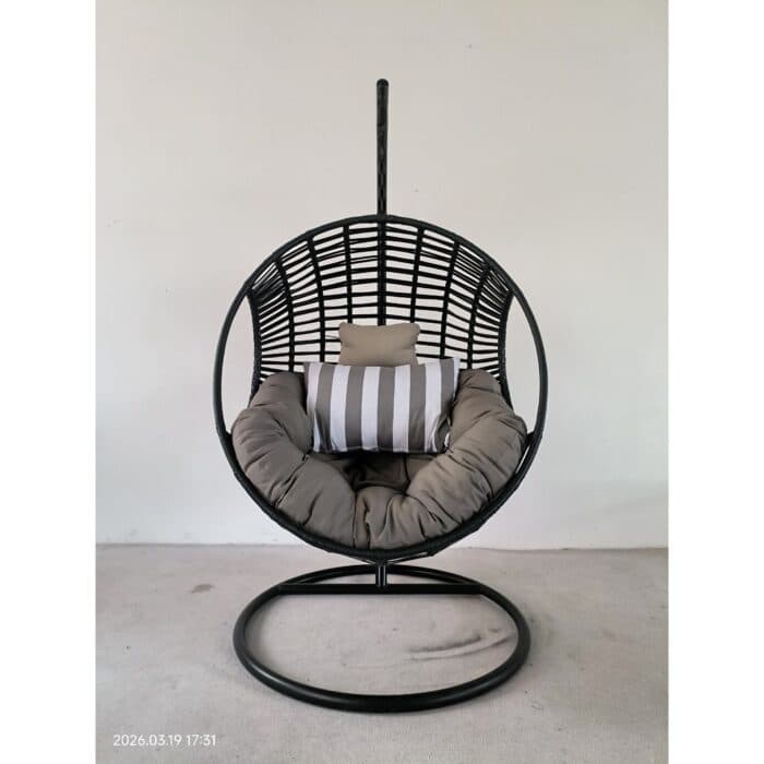 BALANCELLE AVEC COUSSIN 1 PLACE-  GRIS FONCÉ - Image 2