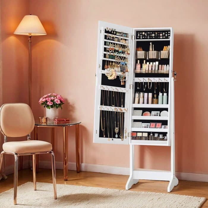 ARMOIRE À BIJOUX SUR PIED - BLANC - Image 2