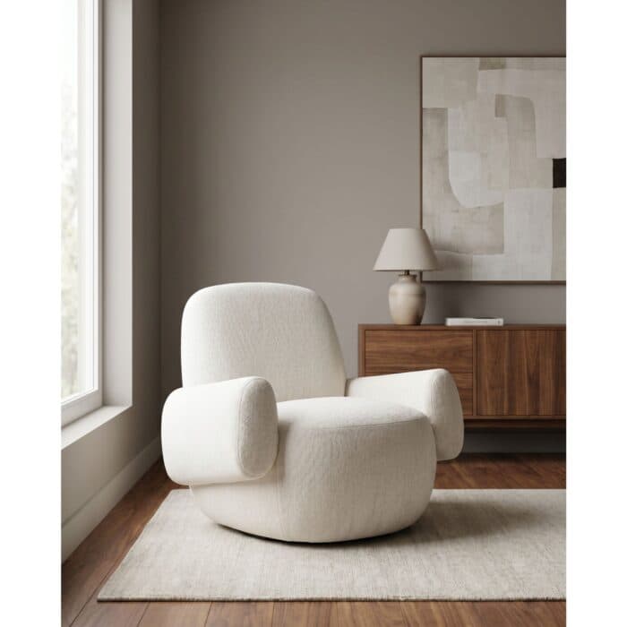 FAUTEUIL EN TISSU - BEIGE - Image 2